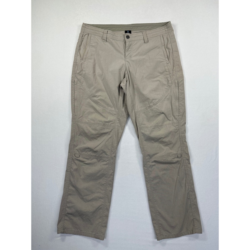 KUHL Spire Roll-Up Legendary Pants 14 Short Khaki Tan Hiking Outdoor Gorpcore